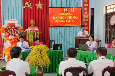 ĐẠI HỘI CHI BỘ TRƯỜNG THCS BẾ VĂN ĐÀN LẦN THỨ VI, NHIỆM KỲ 2025-2027